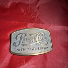  Vintage Pepsi-Cola Hits the Spot Metal Belt Buckle Soda Fountain