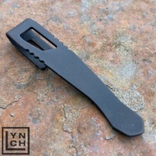 LynchNW Microtech MSI Clip For Knives Blacksmith Finish Stainless Steel USA MADE