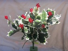 20" HOLLY BERRY BUSH x12   ARTIFICIAL FLOWERS  NEW