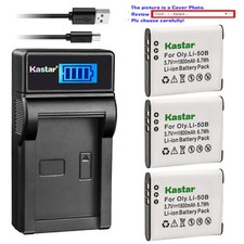 Kastar LCD Charger Battery for Olympus Li-50B LI-50C  Tough TG-805 TG-810 iHS