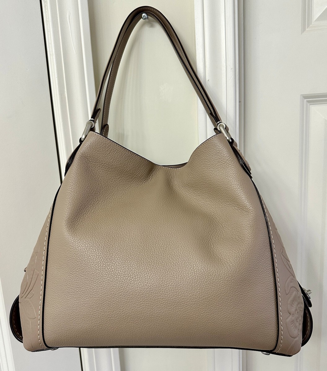 COACH Dalton 31 Leather Shoulder Bag , Dark Taupe | eBay