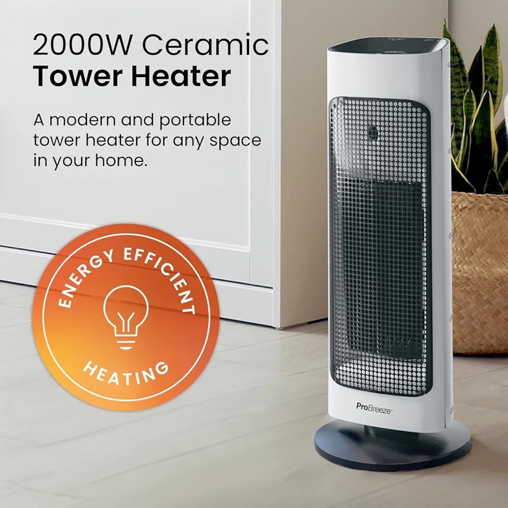 Electric Heaters Tower Heater Bunnings Advwin Heater 2200W Ceramic