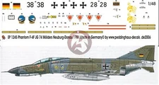 Peddinghaus 1/48 German F-4F Phantom II Markings JG 74 'Molders' Neuburg 1245