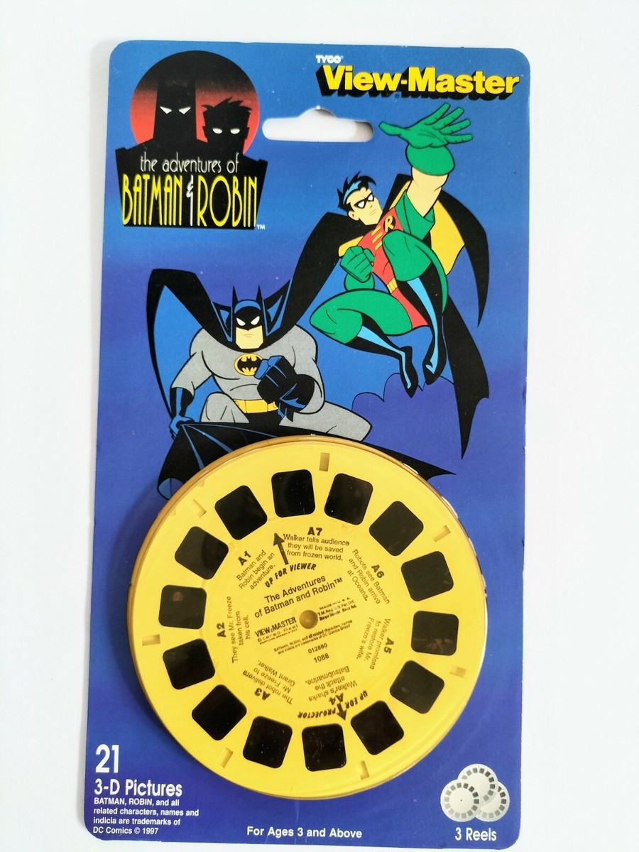 1997 TYCO View-Master 3D The Adventures of BATMAN & ROBIN 3 reels