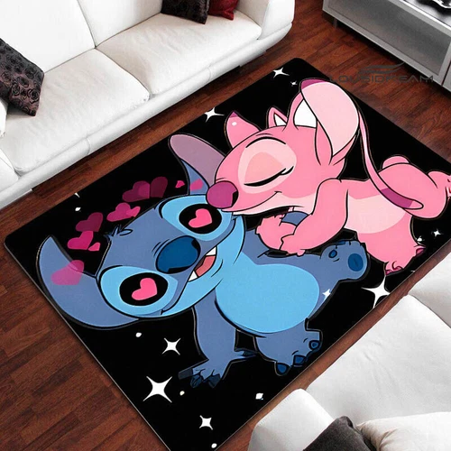 Lilo Stitch Cartoon Boden Teppich Schlafzimmer Doormat Wohnzimmer MatteDE - Bild 11 von 31