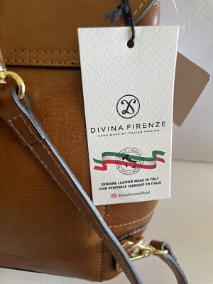 DIVINA FIRENZE Trilli Convertible 3-Way Leather Backpack NWT  display picture 2