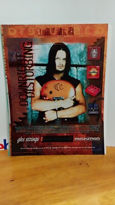 DISTURBED ALBUM PROMO DAN DONEGAN GHS STRINGS  GUITAR PRINT AD 11 X 8.5 00503