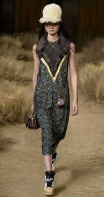 COACH RUNWAY Prairie Western Midi Dress Viscose Applique $795 US0 Or S
