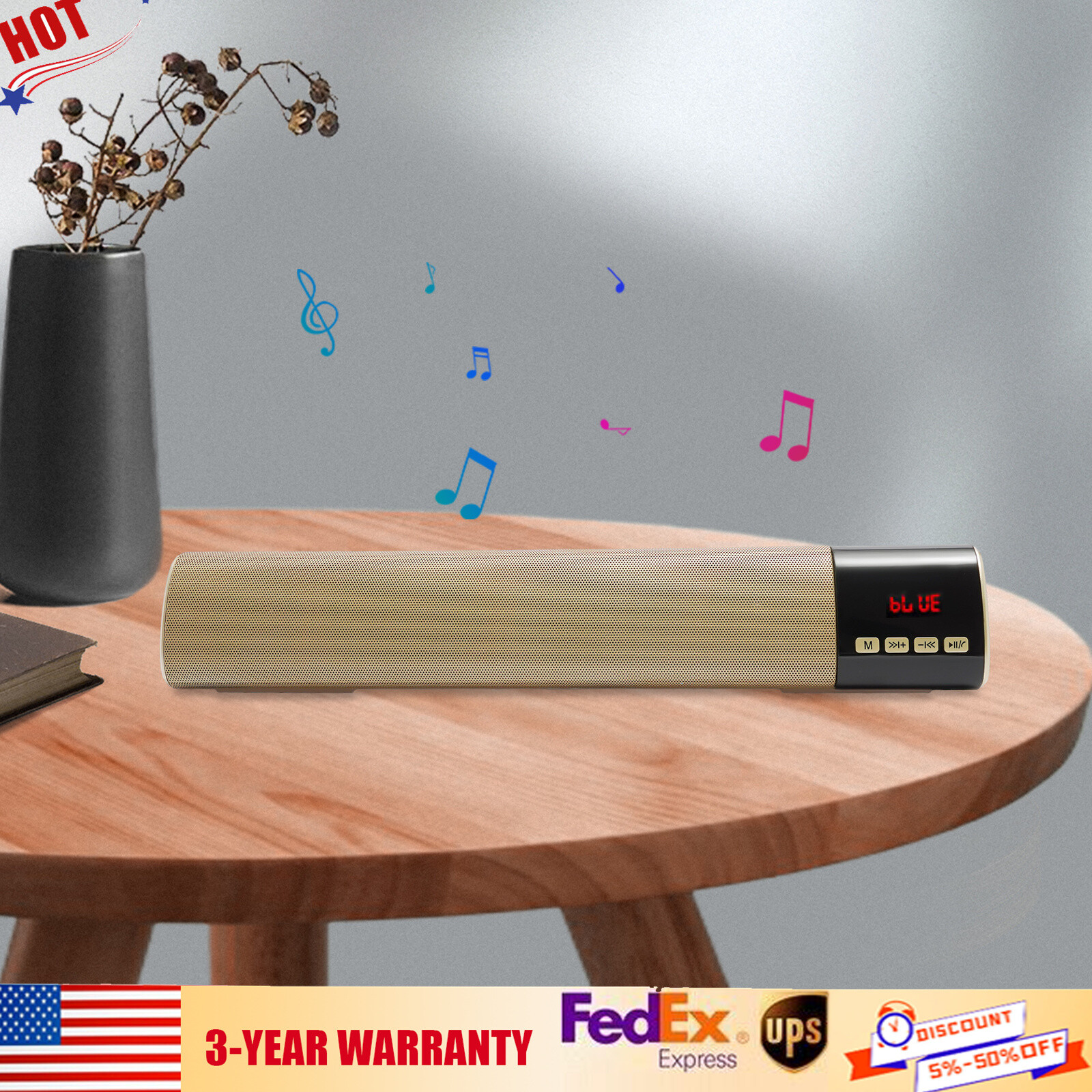 Portable Wireless Bluetooth Speaker Outdoor Loud Stereo Bass USB/TF/FM Radio
