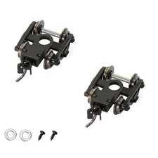 2pcs N Scale 1:160 Roller Bearing Truck Coupler 33" Metal DC Wheels