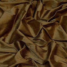 Iridescent Dark Pine Bark Dupioni 100 Silk Fabric 54" Wide, By The Yard S-257 