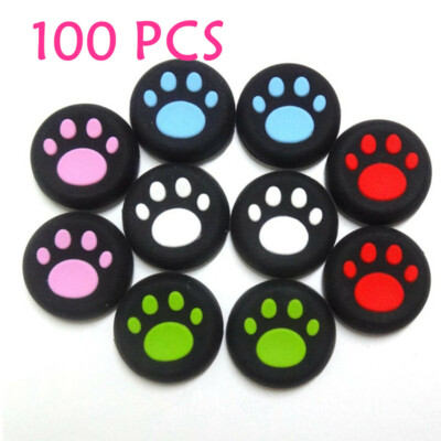 100pcs For Xbox one 360 Analog Silicone Joystick Thumbstick Grips Caps for PS4