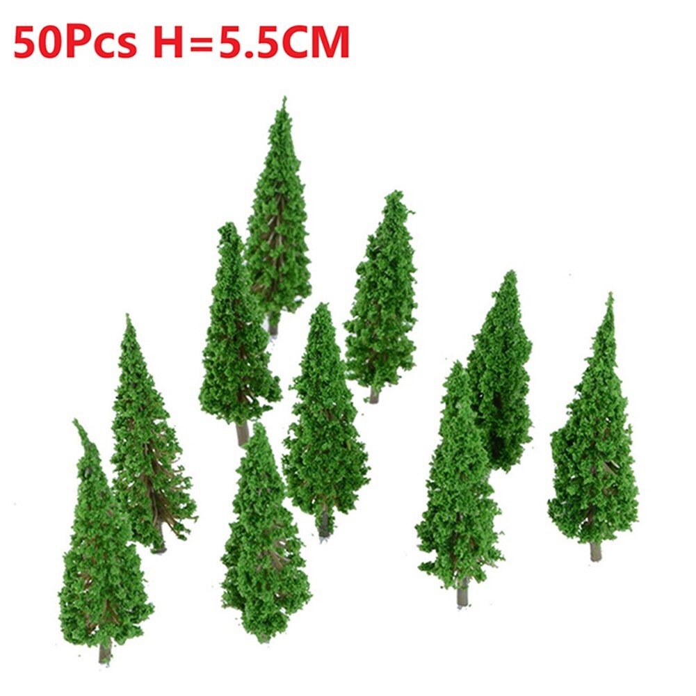 50Pcs/set Model Tree Train Railroad Park Landscape Scenery Scale Tree HO Scale