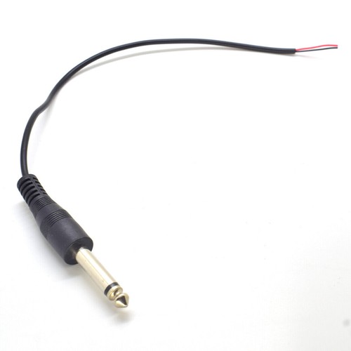 2pcs 6.35mm 1/4" Mono TS Male Plug to Bare Wire Audio Speaker Guitar Cable New - Picture 3 of 5
