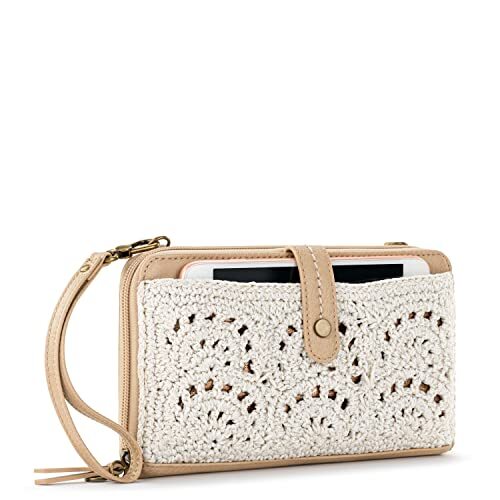 The Sak Iris Large Smartphone Crossbody Bag in Crochet and Faux Leather Conve... eBay