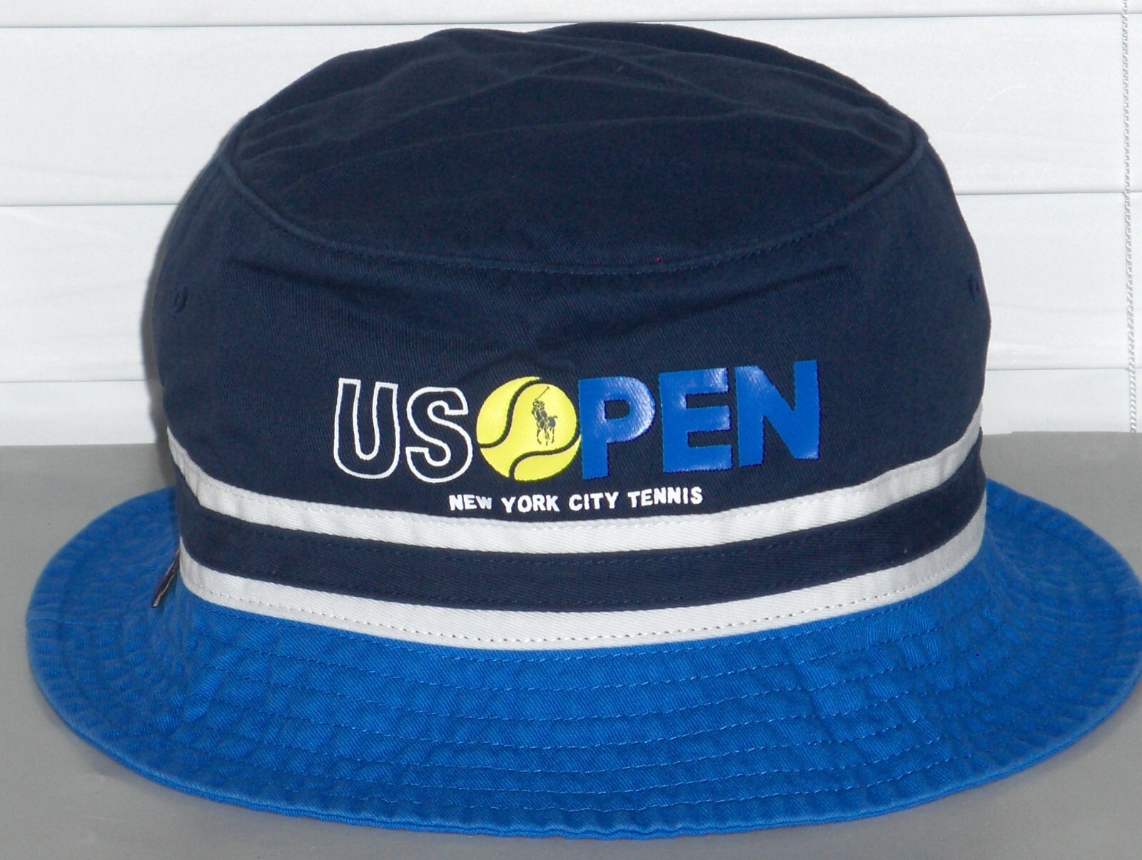 POLO RALPH LAUREN Cappello Berretto Uomo Tennis US Open New York Chino Pony Bucket NAVY