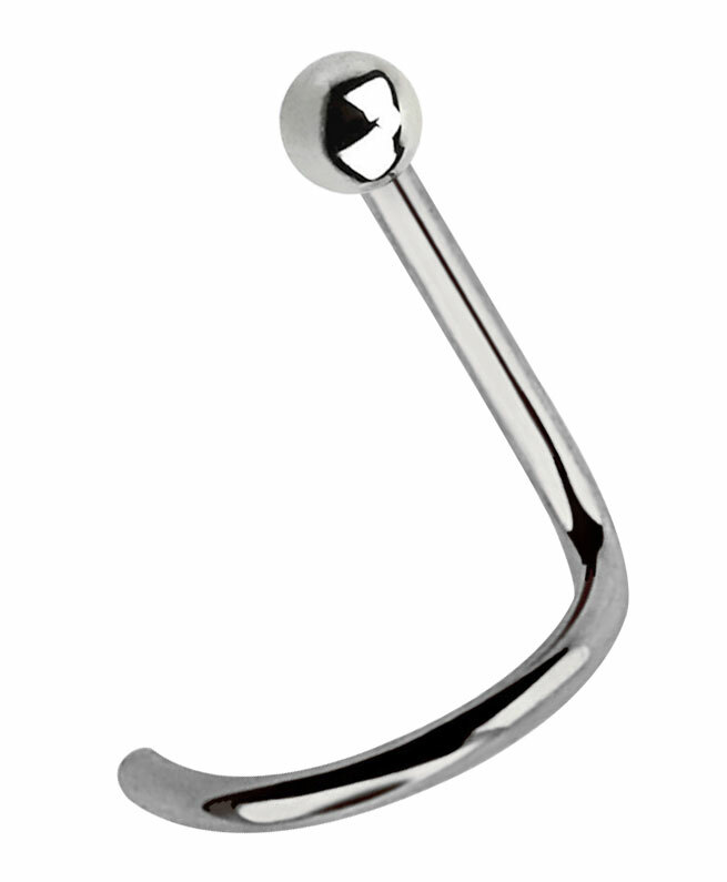 Titan Nose Piercing Jewelry Nose Stud IN 0,8mm Strength with Ball And Helix