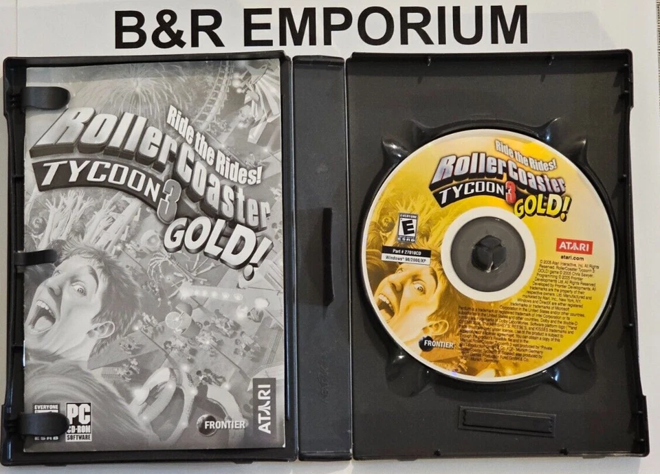 Roller Coaster Tycoon 3 Gold! (2005 Atari Interactive) - Used PC CD-ROM Windows - Image 2 of 3