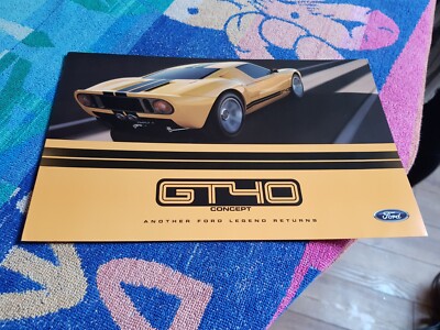 Ford GT40 Concept 2002 Prospekt sehr guter Zustand kostenloser Versand Verkaufsprospekt Le Mans Legend