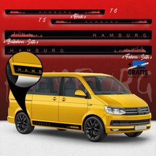 Seiten-Streifen Aufkleber-Set, komp. mit VW T5/T6 - Skyline Stadt Hamburg O Seiten-Streifen Aufkleber-Set, komp. mit VW T5/T6 - Skyline Stadt Hamburg O