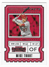 2020 Panini Contenders Winning Tickets Mike Trout Los Angeles Angels #WT-7