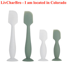 4 Pack Baby Diaper Cream Spatula Applicator Suction Base Butt Paste Green White