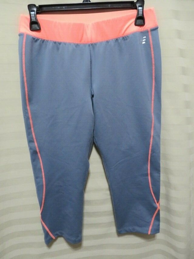 BCG Women's Capri Leggings And Bike ShortsGray/Orang… Gem