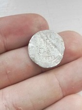 Tudor Elizabeth I Silver Hammered Threefarthing Coin 1575