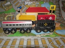 Lionel Heritage Wooden Railway Train Track Vintage Passenger Car Boxcar Santa Fe