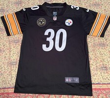JAMES CONNER #30 PITTSBURGH STEELERS FOOTBALL JERSEY L Dan Rooney Memorial Patch