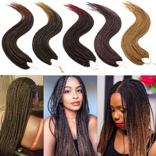 Pre-Braided Hair Bulk Crochet Twist Braiding Hair Extensions Box Braids Hair US