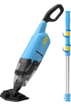 Efurden Handheld Pool Vacuum, Rechargeable Pool Cleaner Cordless Blue 