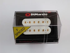 DiMarzio F-spaced Evolution Bridge Humbucker White W/Gold Poles DP 159