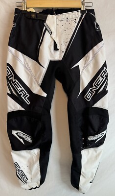 O Neil ELEMENT Series Motocross Riding Pants Youth Size 28  Black Hip Pads