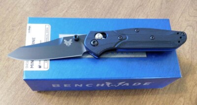 BENCHMADE 945BK-1 Black G-10 Handle Mini Osborne Blk Pln S30V Blade Knife/Knives