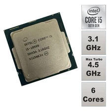 Intel Core i5-10500 CPU 3.1 GHz ( Turbo 4.5 GHz ) 6-Core LGA-1200 SRH3A