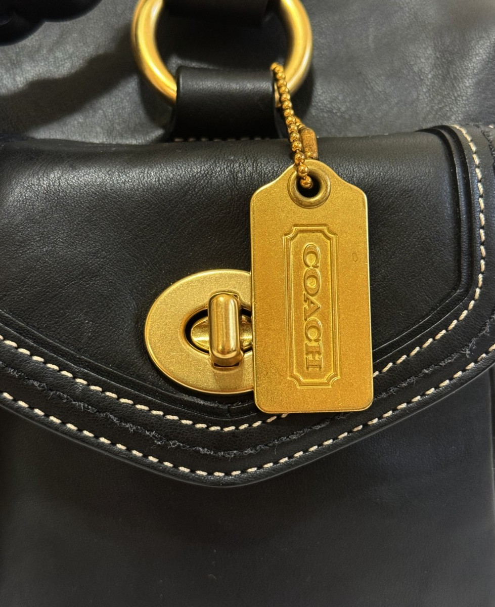 NEW COACH Y2K BLACK VACHETTA LEATHER LG DAPHNE DOCTOR SATCHEL TOTE