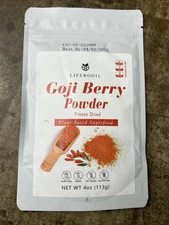 Lifebooil Goji Berry Powder 3 g Per Serving 4 oz/113 g Plant-Based Superfood