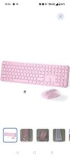 Pink Wireless Keyboard Mouse Combo