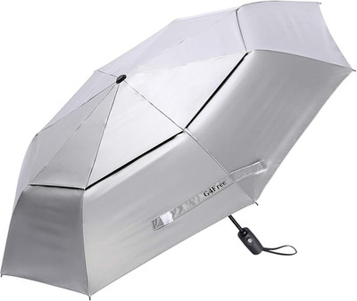 UPF 50+ UV Protection Travel Umbrella 42/46 Inch Windproof Silver Coating Sun Bl