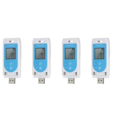 4X TempU 03 USB-Datenlogger für Temperatur und Luftfeuchtigkeit, Wiederverw2473