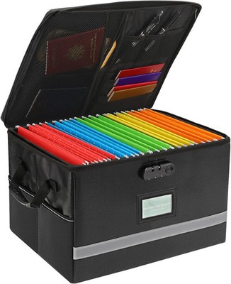 EXLIFBAG File Organizer, Fireproof File Box with Lids, Important Document Organi