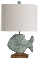 Stylecraft Nemo Tropical Fish 27" Coastal Caribbean Blue Table Lamp