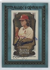 2024 Allen & Ginter Mini Baseball Blue Frame 13/50 Ted Simmons Auto HOF 1j1i