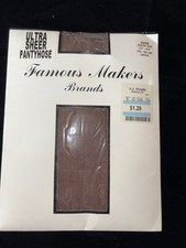 Vintage Famous Makers Regular Coffee Pantyhose Queen Size