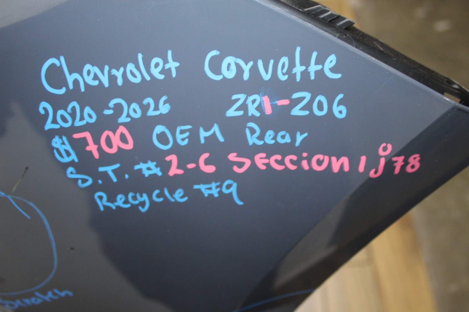 2020 2026 CHEVROLET CORVETTE ZR1 Z06 REAR BUMPER COVER OEM