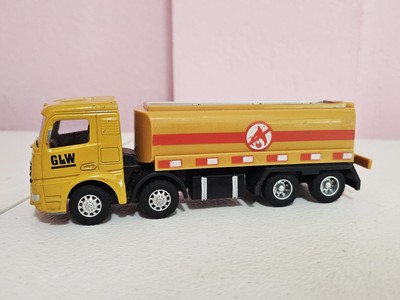 Unbranded 6'' GLW Engineering Series Tanker Truck Gasoline Oil Yellow Diecast Car