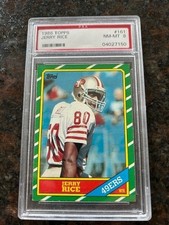 1986 Topps Jerry Rice RC #161 Rookie PSA 8