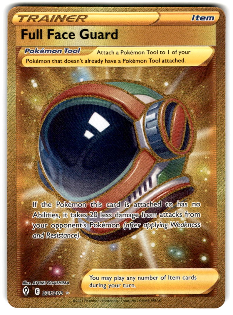 Full Face Guard (Secret) 231/203 SWSH07: Evolving Skies Pokemon TCG