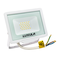 Luxula LED Fluter 20 W 3000 K Warmweiß Weiß IP65
